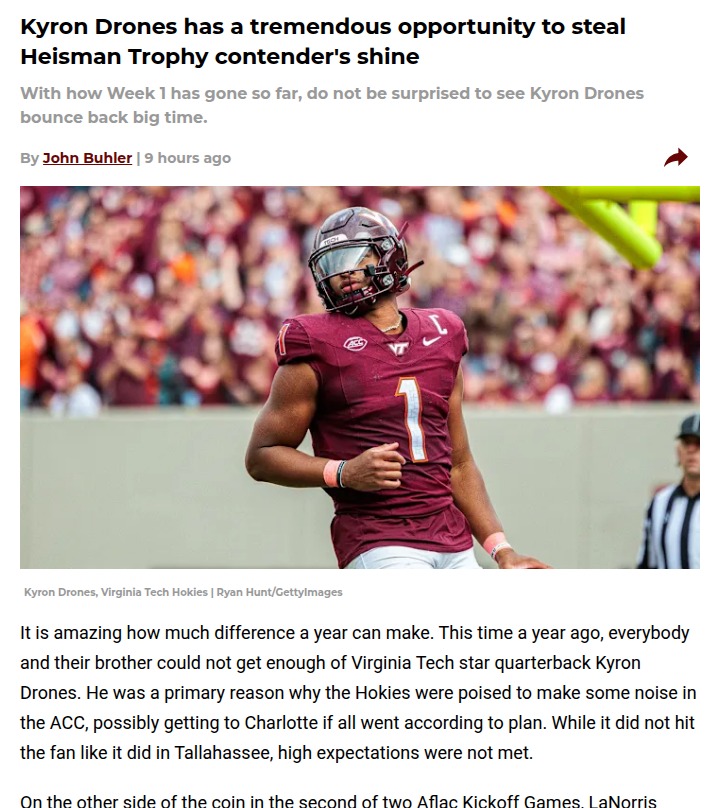 Kyron Drones ready to shake up the Heisman race