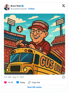 Auburn coach trolls Alabama after upset loss