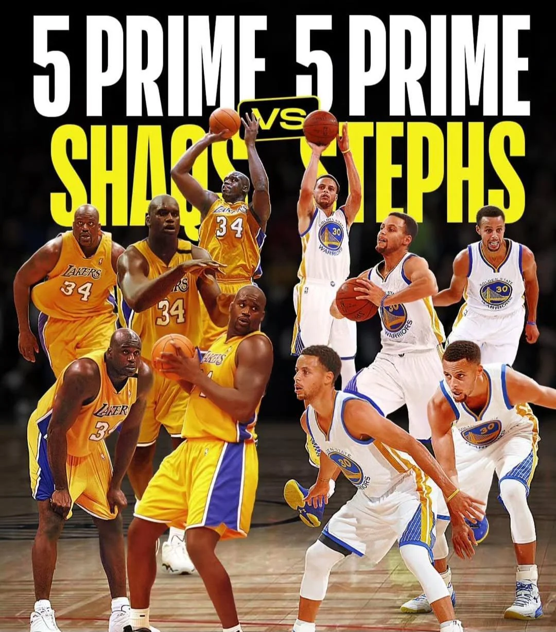 5 Shaqs vs 5 Stephs — Who Wins?
