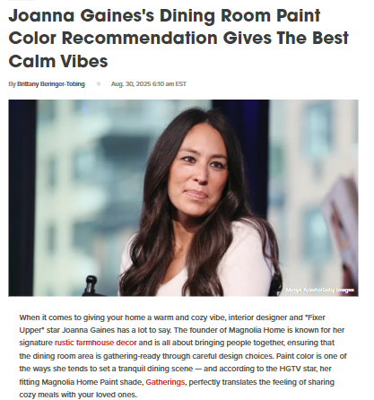 Joanna Gaines’ Secret to a Calm Dining Room