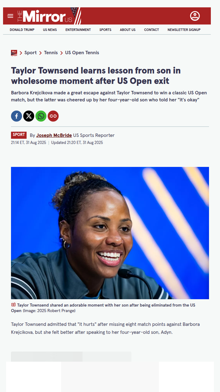 Townsend’s Heartbreak: US Open Slips Away