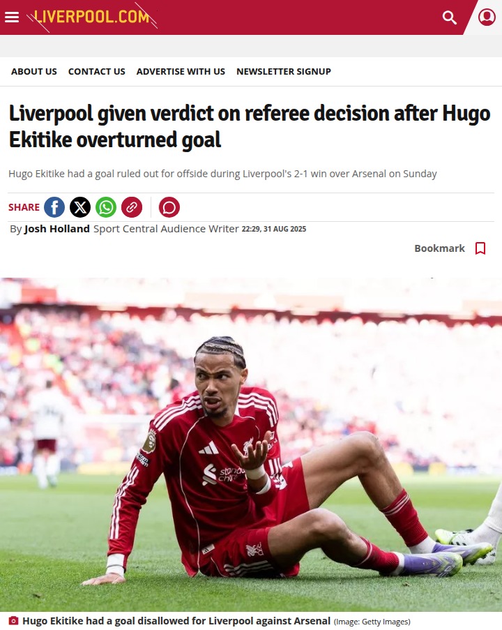Liverpool vs Arsenal: Offside Drama Decided