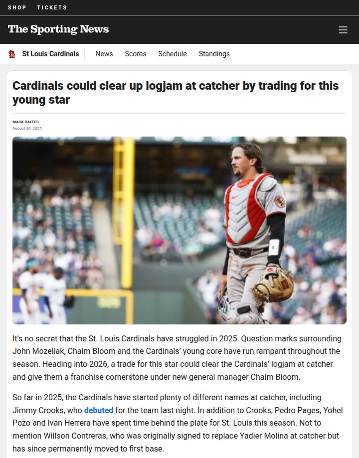 Could Adley Rutschman be the Cardinals’ next big move?