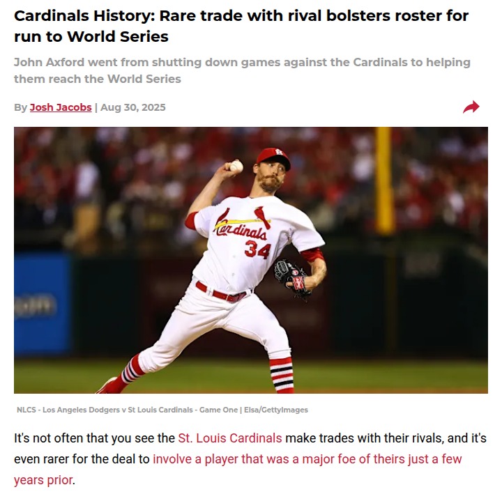Cardinals’ bold trade with Brewers changed 2013