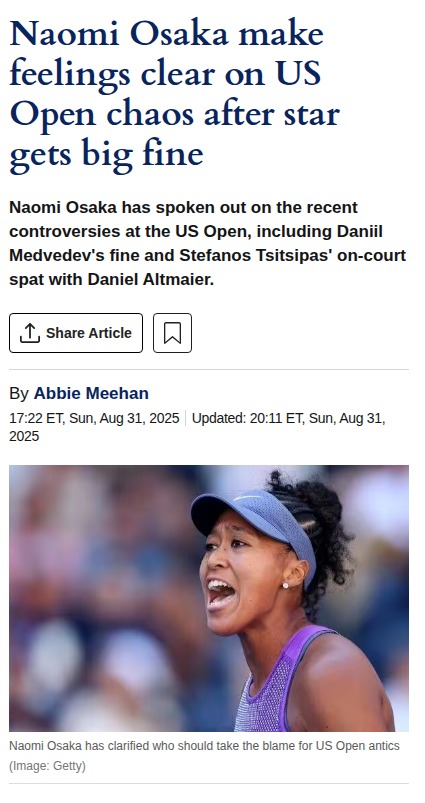 Osaka Defends NY Crowd Amid US Open Drama
