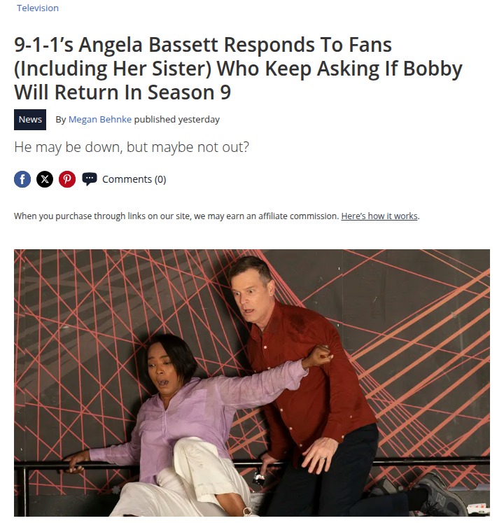 Angela Bassett’s Sis Can’t Let Bobby Go 😭