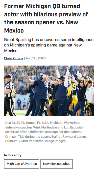 Michigan football gets a Hollywood twist