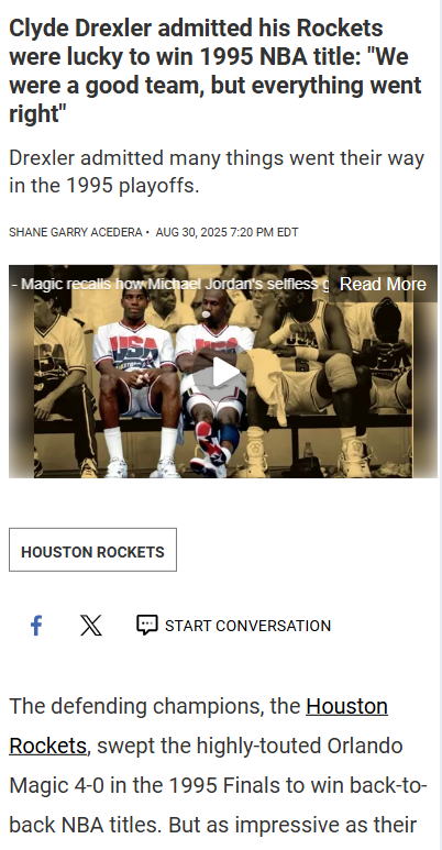 Did the '95 Rockets Get Lucky or Just Clutch?