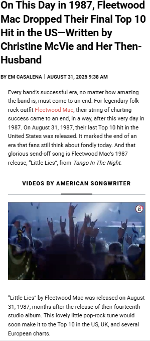 Fleetwood Mac’s Last Top 10 Hit—But Wait! 😲