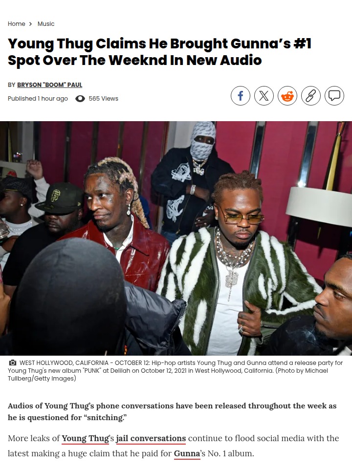 Young Thug Exposes Gunna’s #1 Album Move 😳