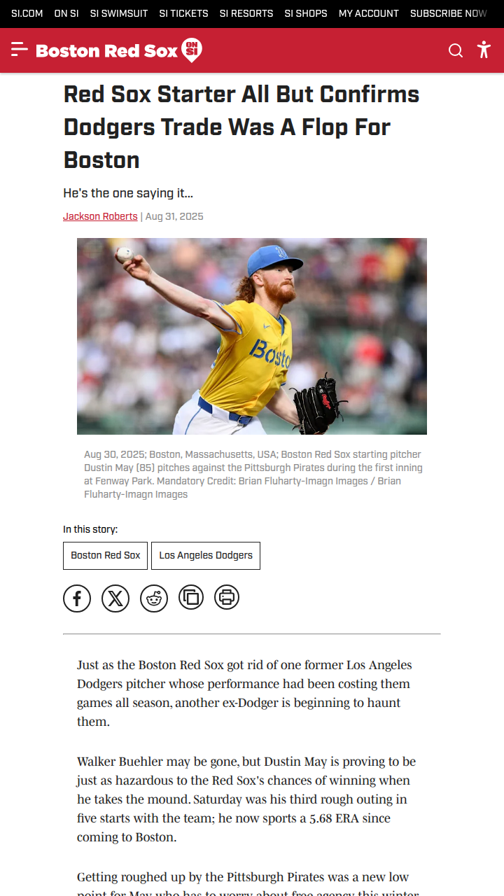 Red Sox trade gamble backfires big time