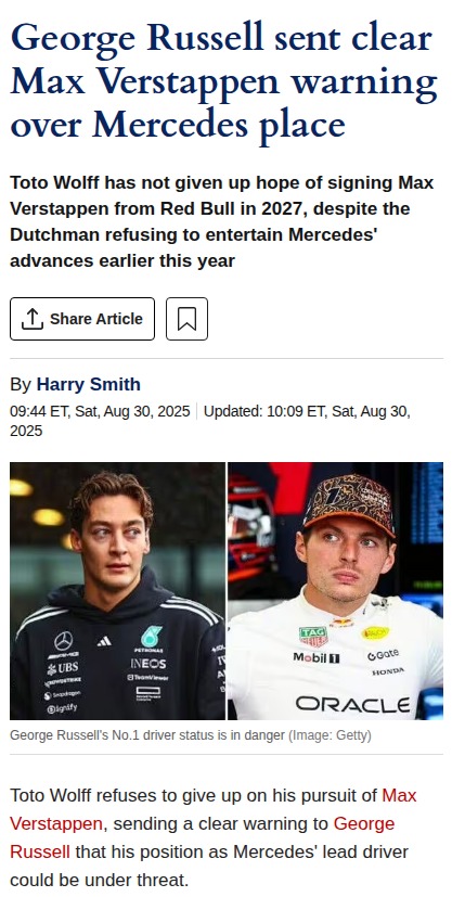 Is Russell’s Mercedes Seat Safe from Mad Max?
