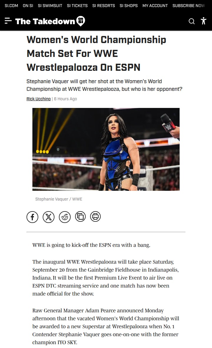 IYO SKY vs Vaquer: ESPN Era's First WWE Showdown!
