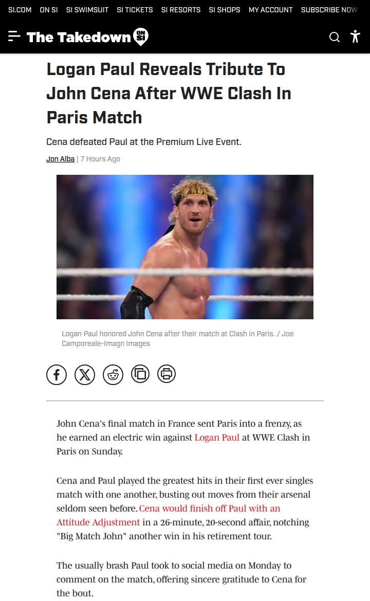 Cena vs Logan Paul: Paris Showdown Delivers!