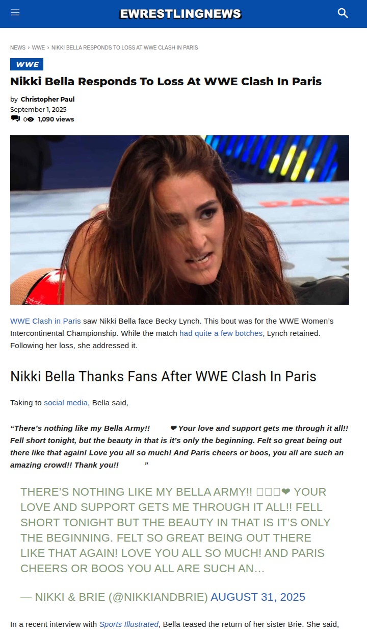 Bella Army Reacts: Nikki’s Paris Clash Setback