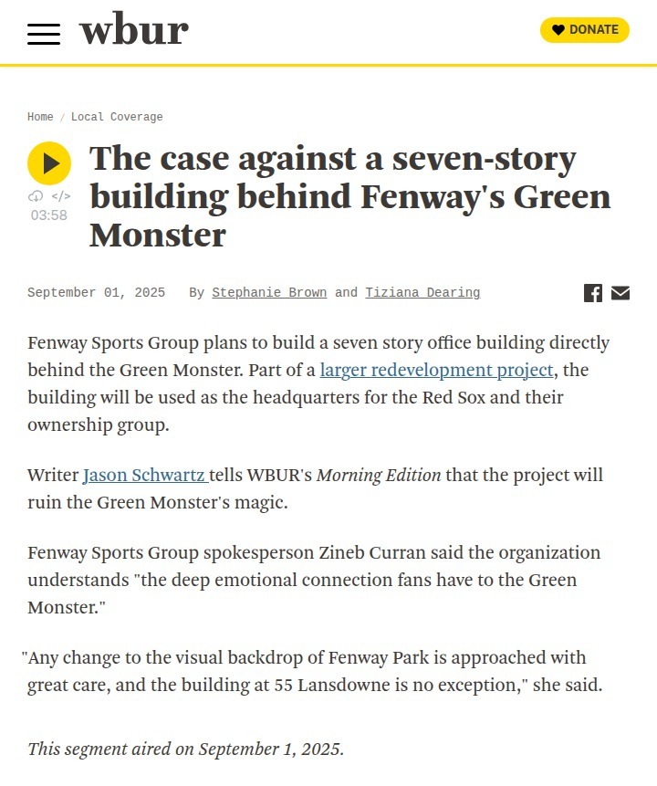 Fenway’s Green Monster faces big change