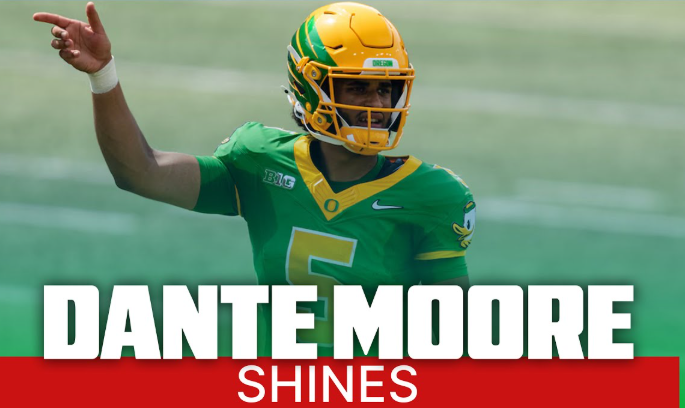 Ducks dominate opener: Dante Moore shines