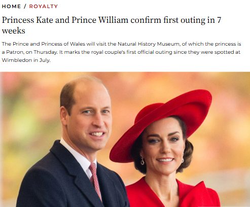 Kate & William’s First Outing in 7 Weeks! 👀