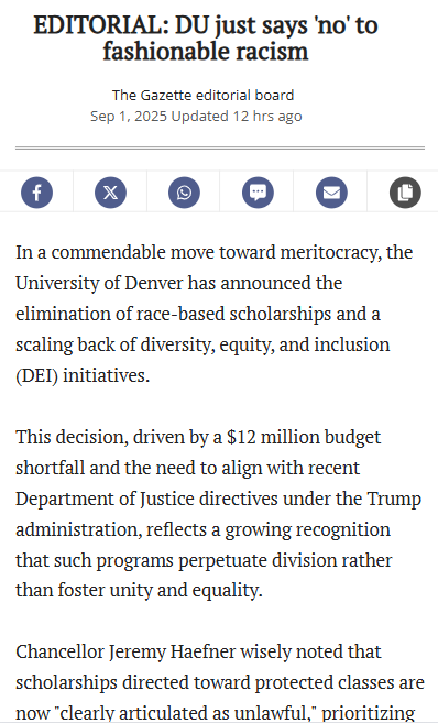 DU Drops Race-Based Scholarships—Big Shift!