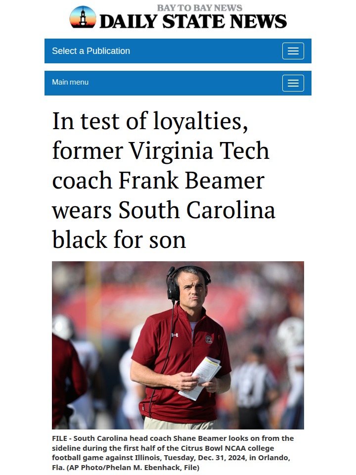 Frank Beamer’s ultimate loyalty test: Family over Hokies