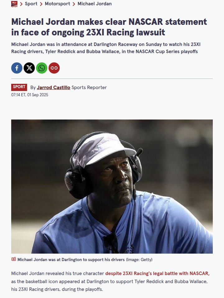 MJ Shows Up Big for 23XI at Darlington