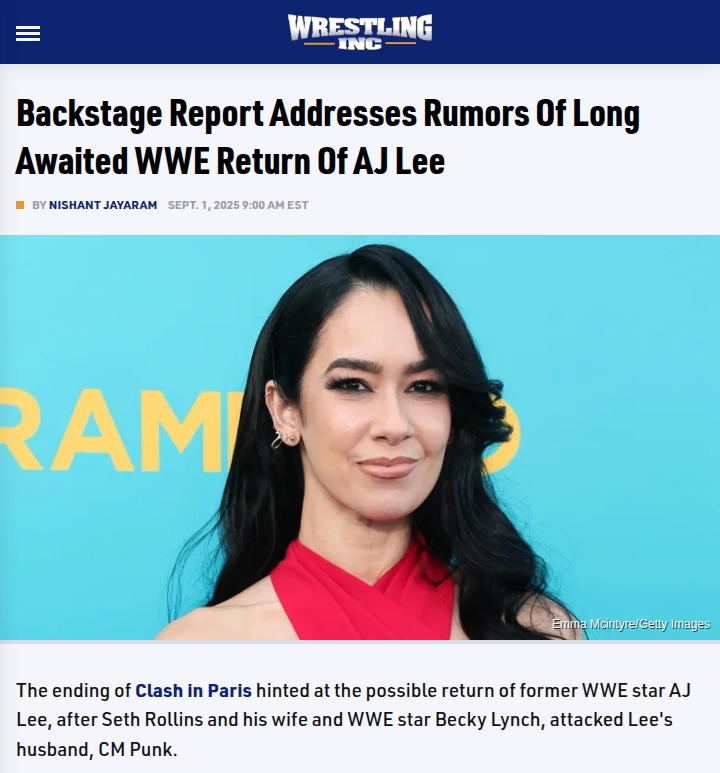 AJ Lee WWE Comeback Rumors Heat Up