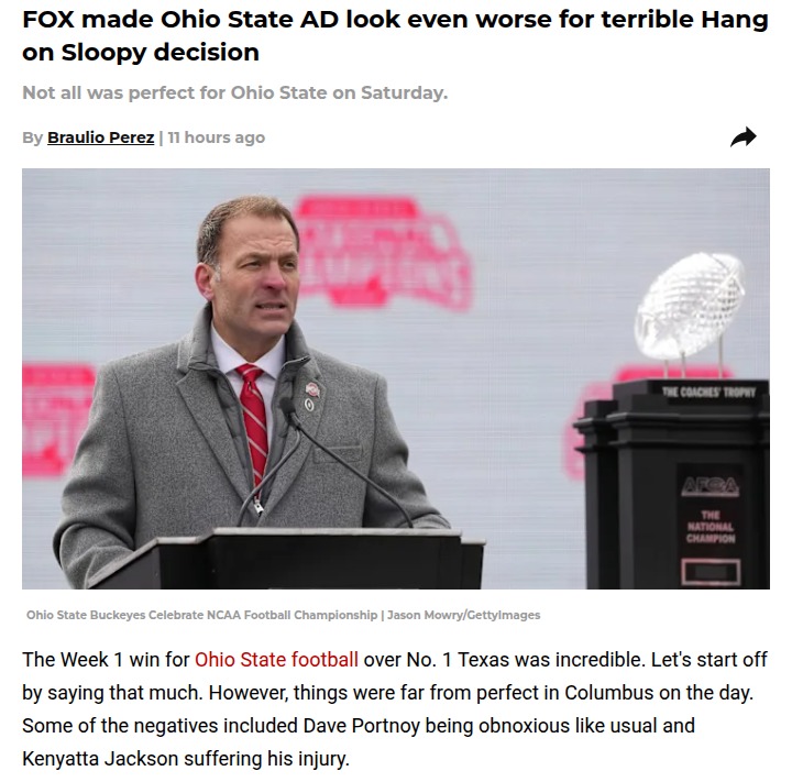 Ohio State fans fume as 'Hang on Sloopy' tradition sidelined