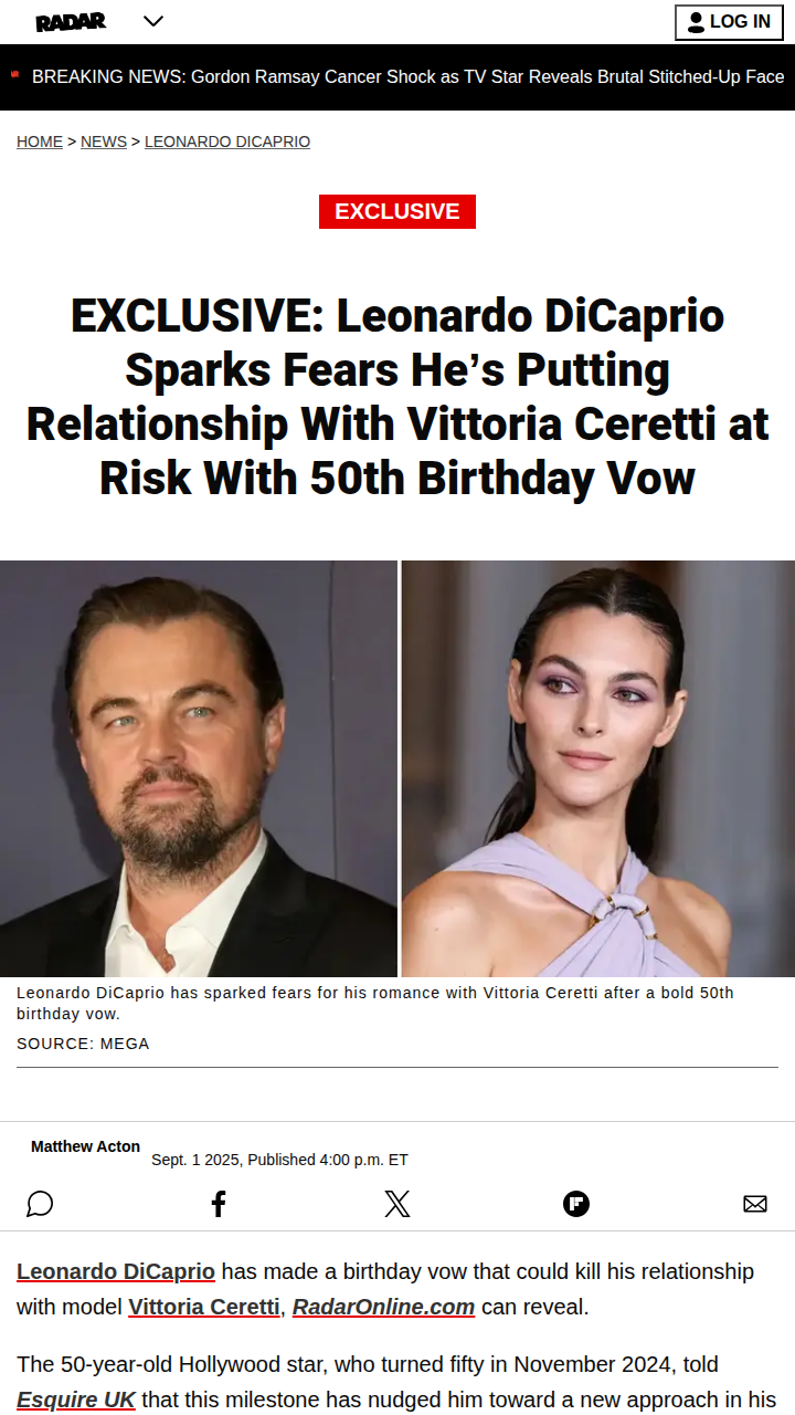 Leo’s 50th Birthday Vow Shocks Fans 😱