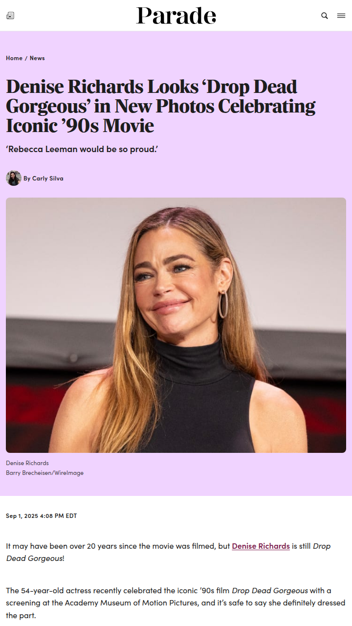 Denise Richards' 90s Comeback Stuns Fans 😍