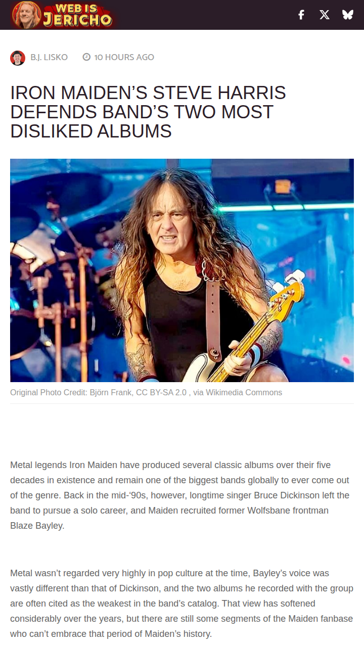 Steve Harris Drops Truth Bomb on Maiden’s ‘90s Era 🎸