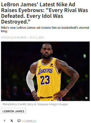 LeBron’s Nike Ad: GOAT Debate Just Got Spicy