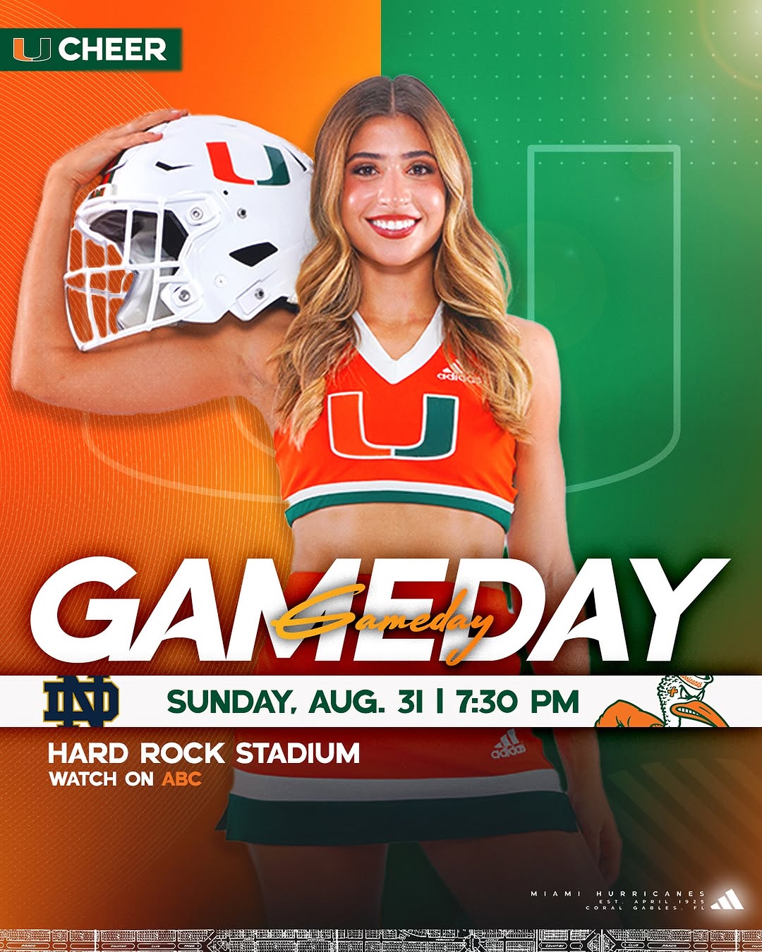 Miami football’s viral cheerleader moment