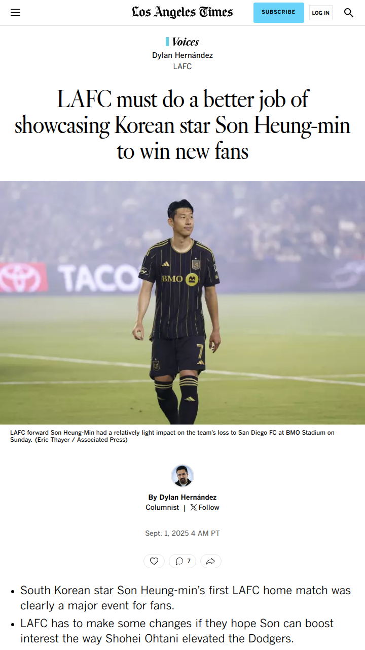 LAFC needs to let Son Heung-min shine