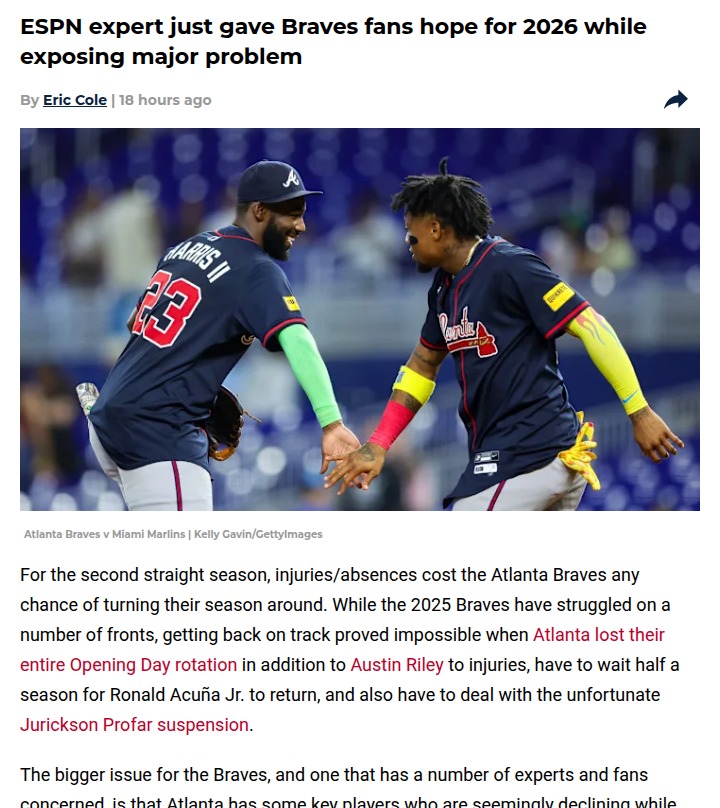 Braves fans: 2026 could be our comeback year
