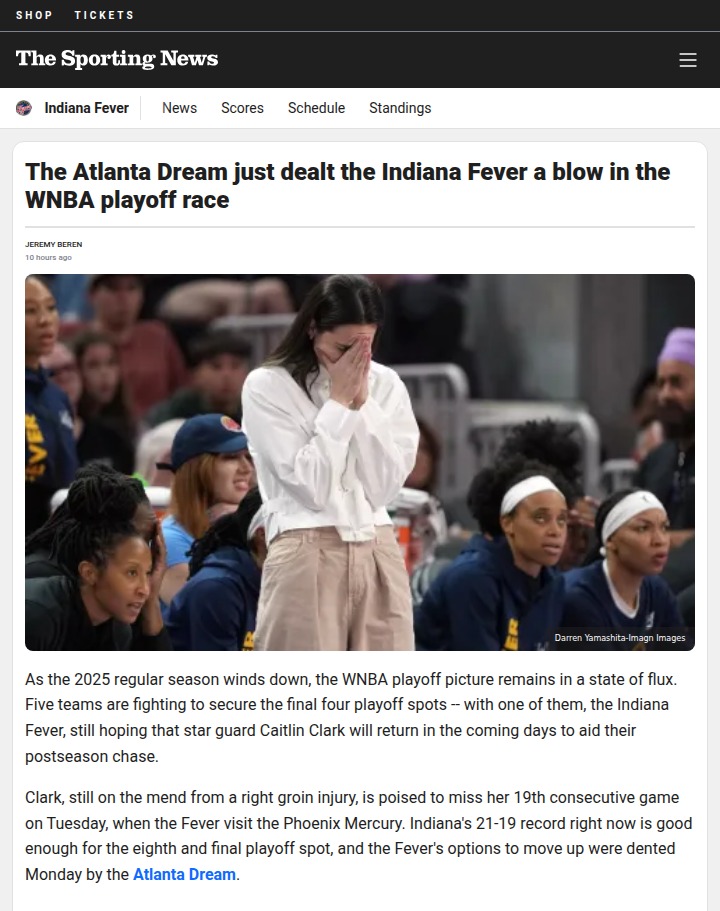 Dream Crushes Fever’s Playoff Hopes