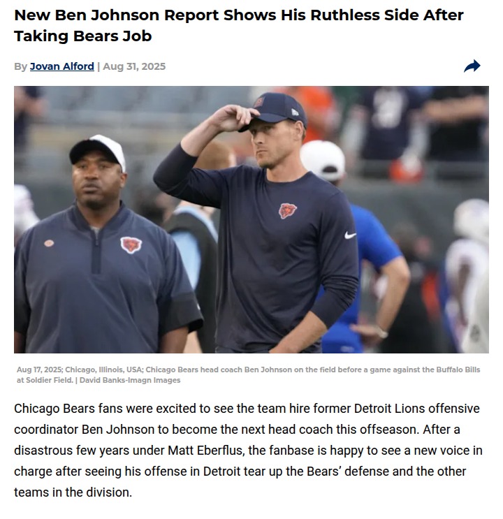 Ben Johnson shakes up Bears coaching scene