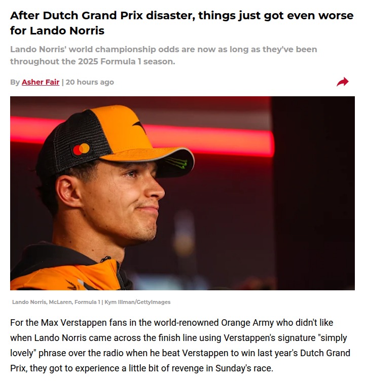 Lando’s Engine Woes Fuel McLaren Rivalry