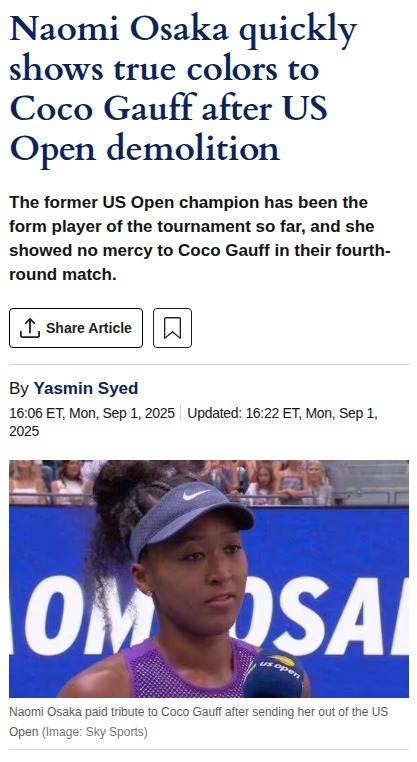 Osaka Dominates Gauff at US Open—Rivalry Heats Up