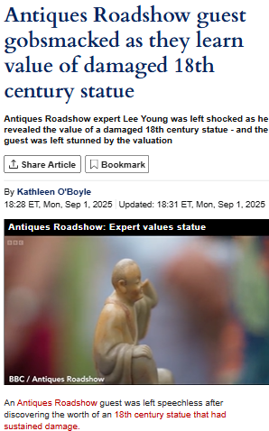 $5 statue turns into a small fortune