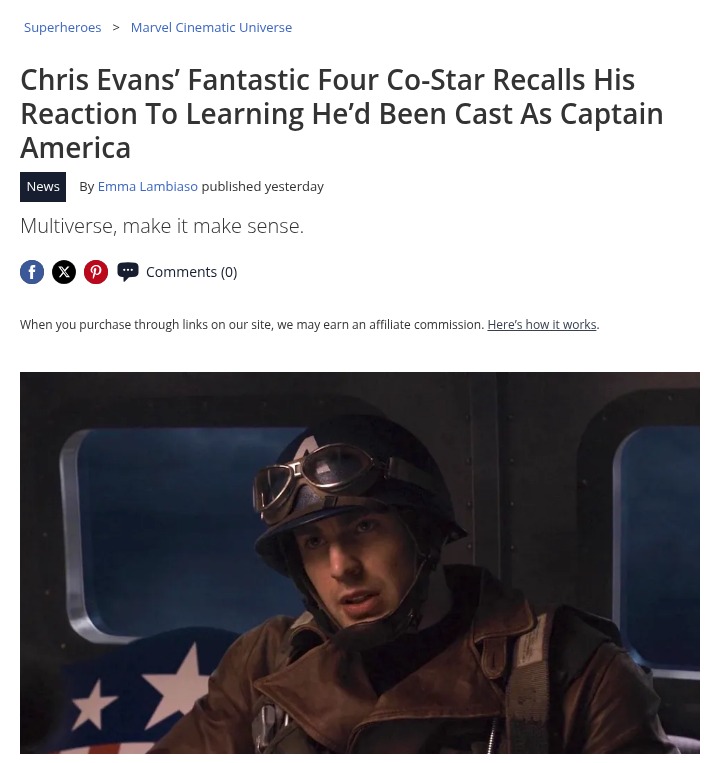 Chris Evans’ Cap Casting Shocked Fans! 😱