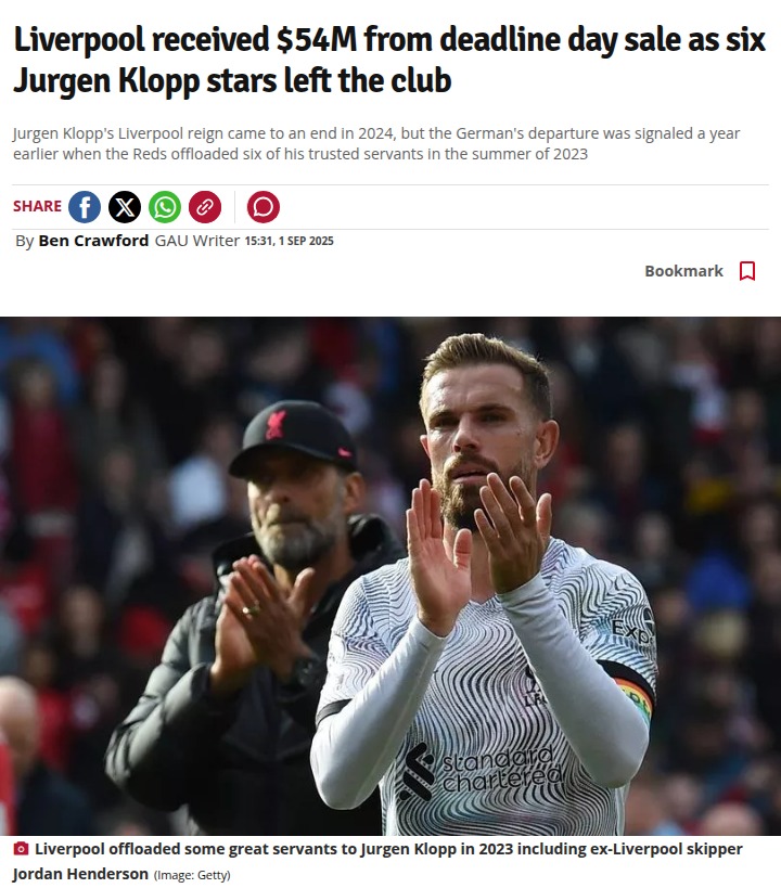 Reds’ New Era: Klopp’s Core Out, Slot’s Stars In
