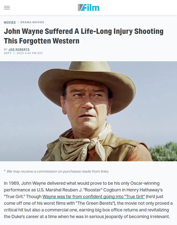 John Wayne’s Painful Secret on Set 🤠