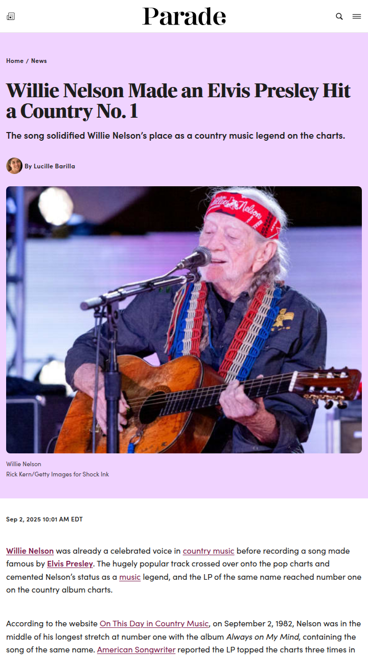 Willie Nelson vs Elvis: Who Owned the Hit? 🎤