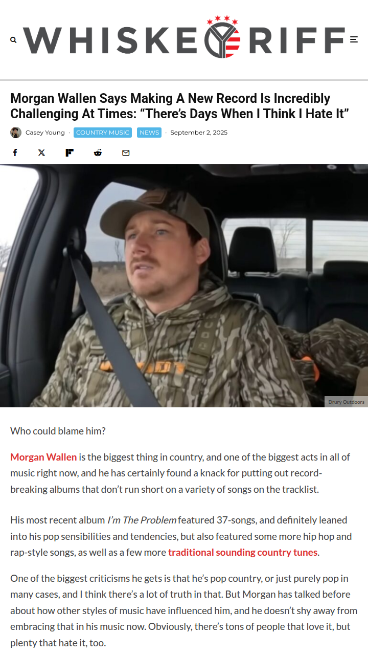 Morgan Wallen’s Genre Drama 🎤