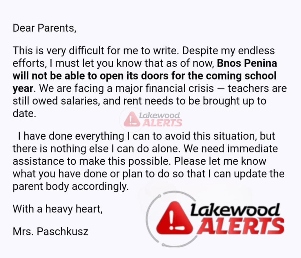 Lakewood schools face shutdowns over unpaid tuition