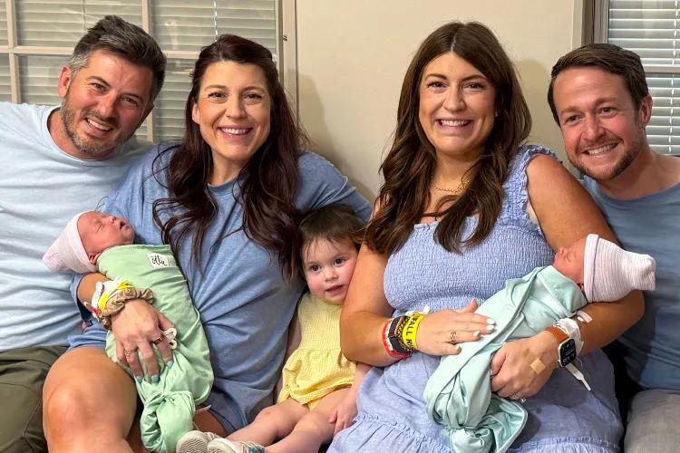 Twin sisters deliver sons just hours apart