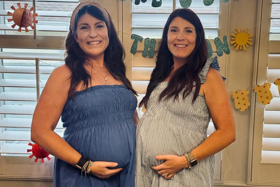 Twin sisters deliver sons just hours apart