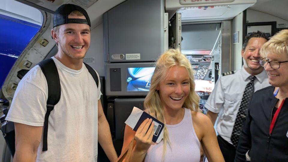Dad’s ultimate airport surprise: He flew the plane!