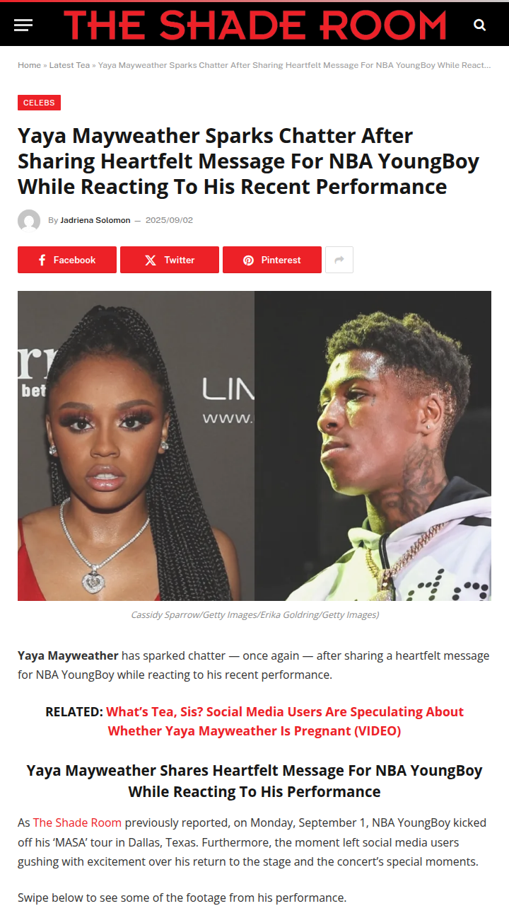 NBA YoungBoy演唱会后，Yaya再掀热议