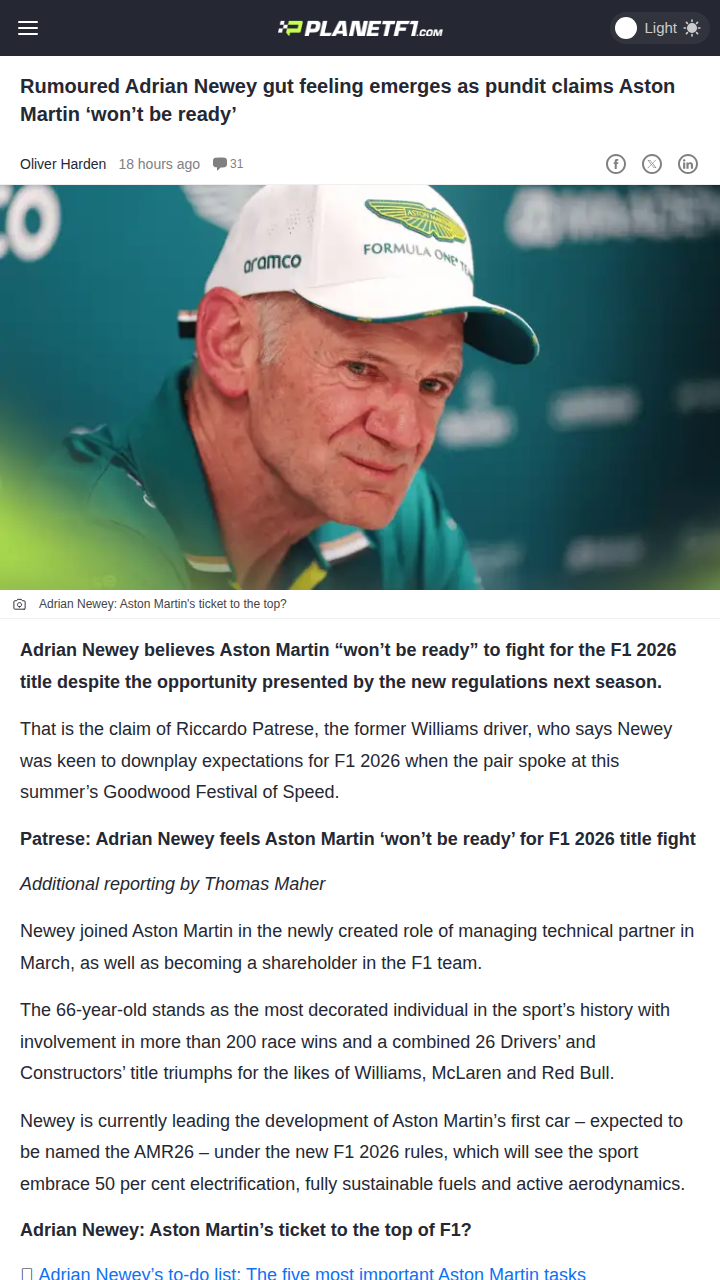 Newey’s Cautious Call: AMR26 Not Ready Yet?